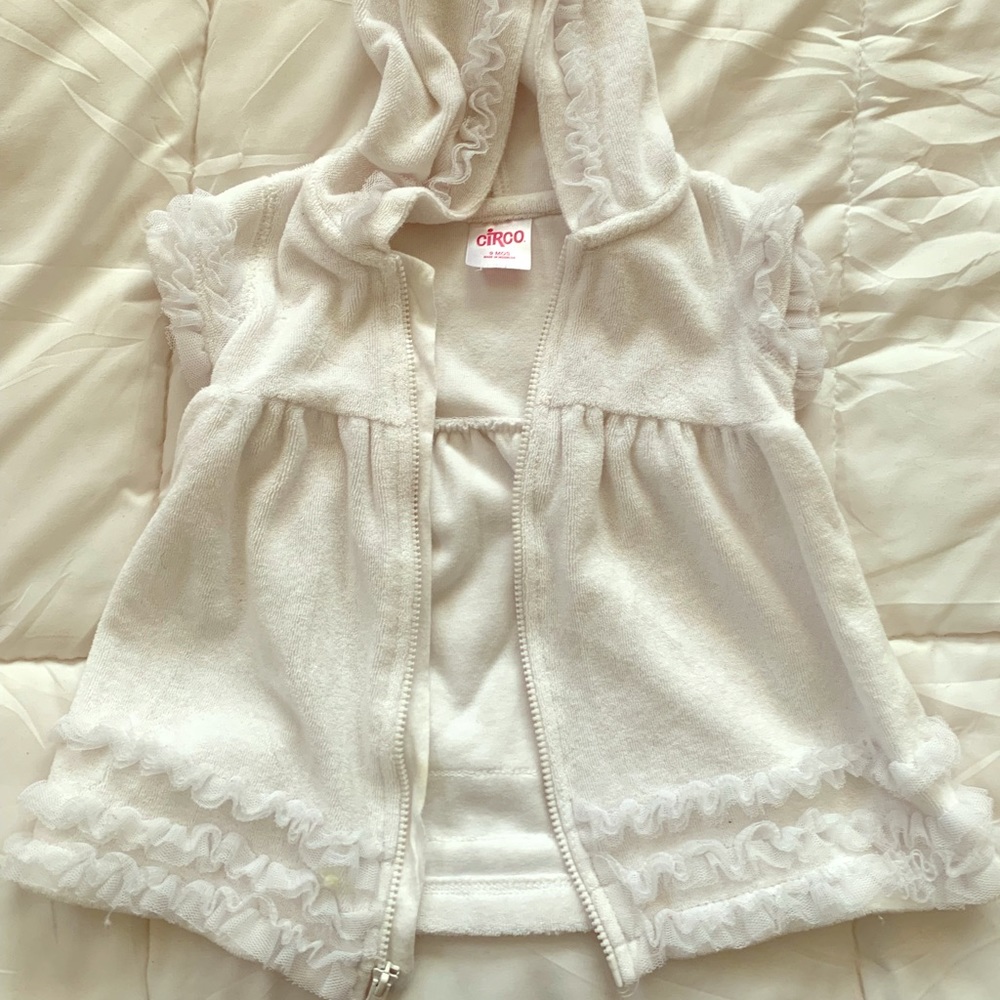Baby swim cover up with ruffles